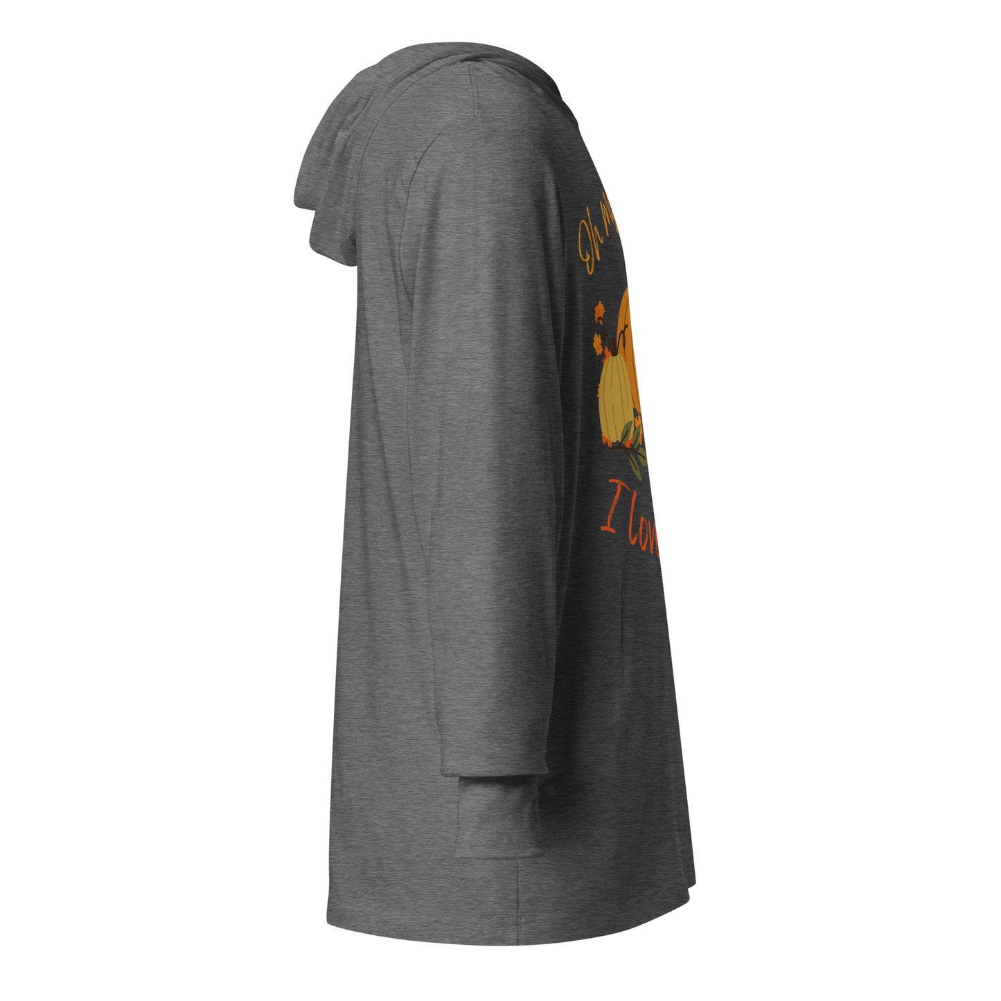 "Oh My Gourd! I Love Fall!" - Hooded long-sleeve tee