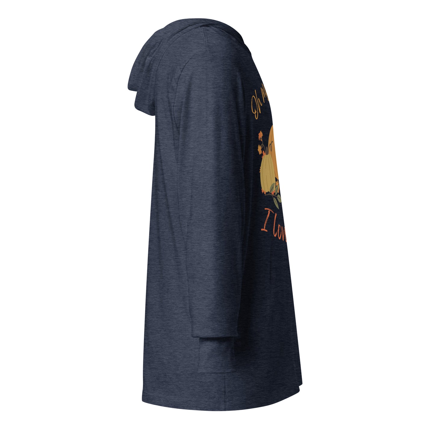 "Oh My Gourd! I Love Fall!" - Hooded long-sleeve tee