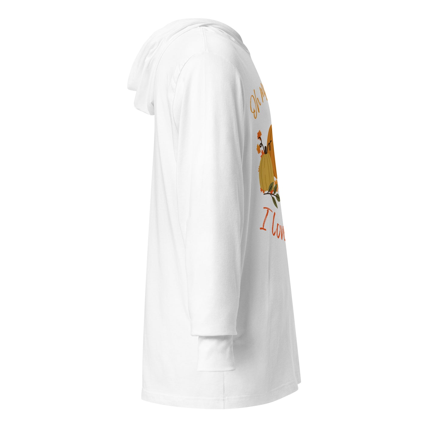 "Oh My Gourd! I Love Fall!" - Hooded long-sleeve tee