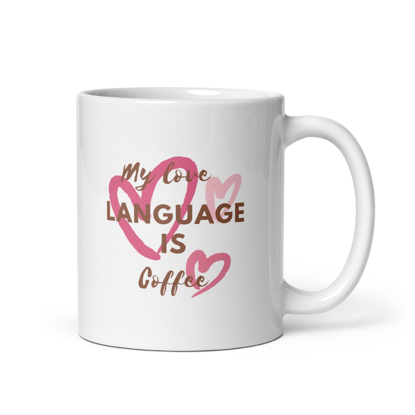 "Coffee is my Love language" - White glossy mug