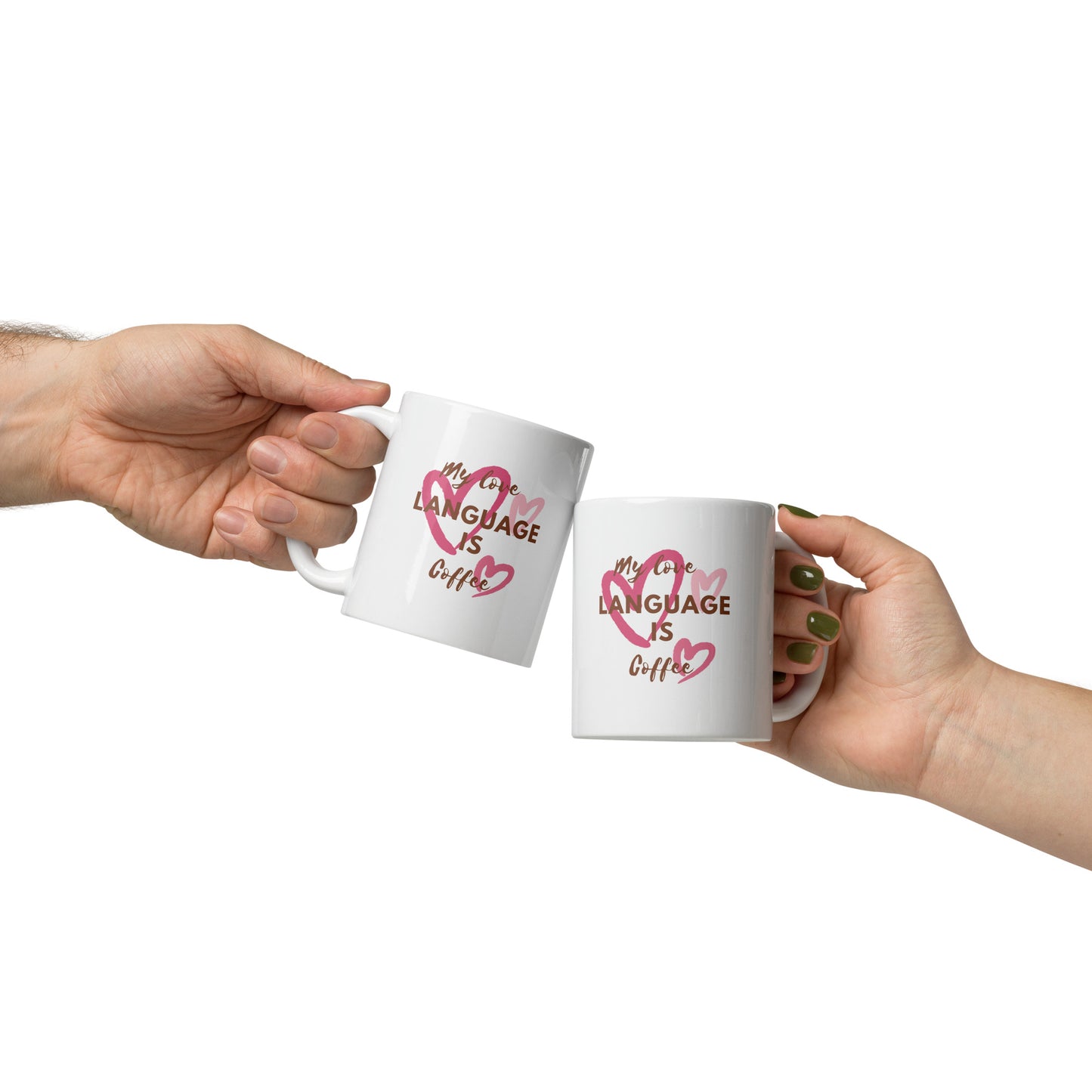 "Coffee is my Love language" - White glossy mug